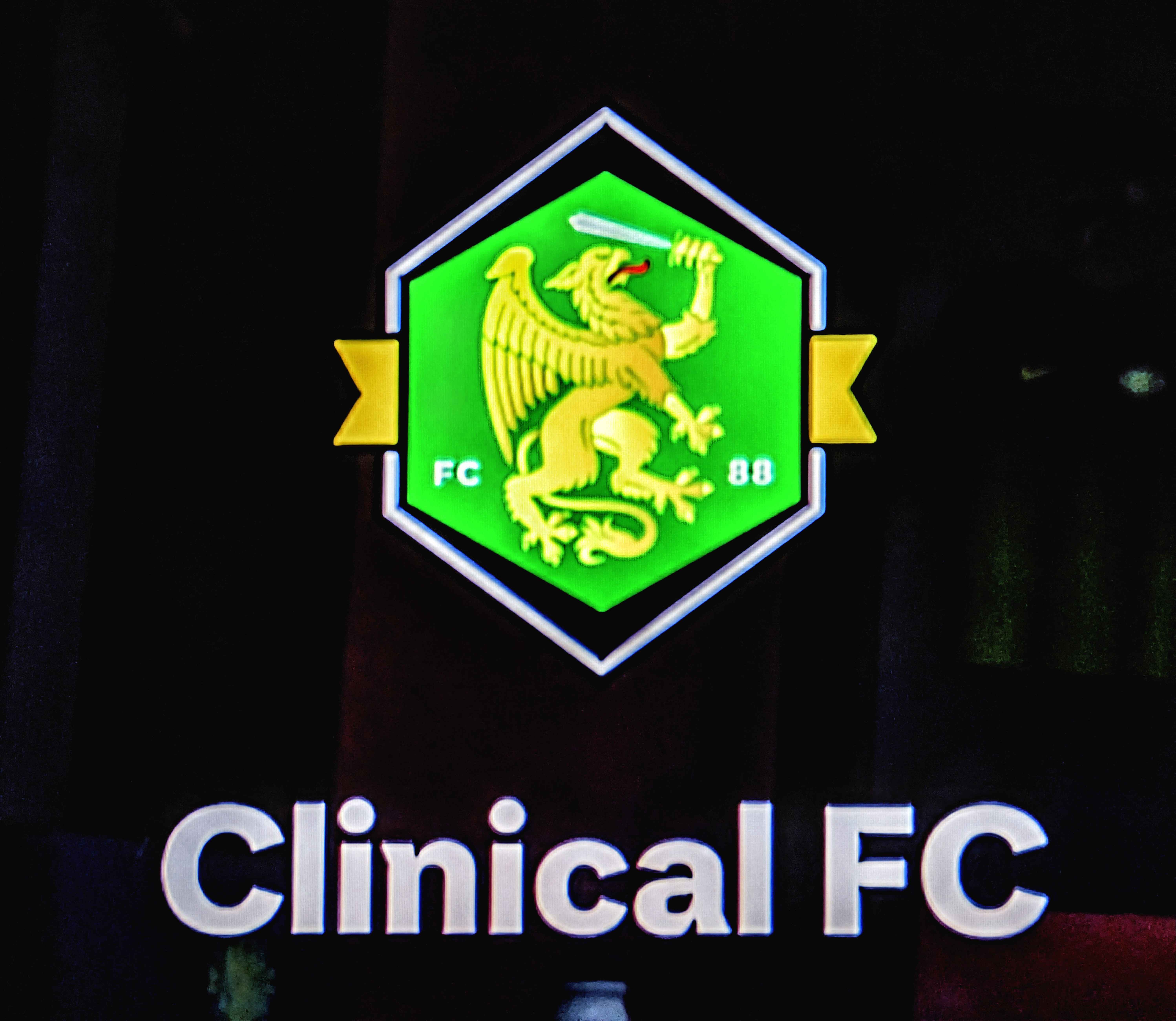 	The badge of the team Clinical FC.
