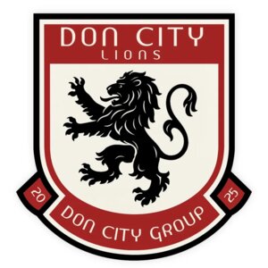 	The badge of the team Don City Lions.
